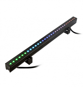 LED Linear Light Bar for Facade Lighting RGB DMX512 with Clear Diffuser W28MM