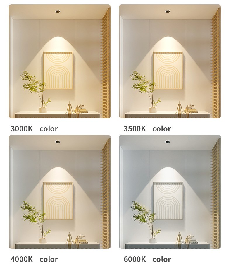 Led anti-glare spotlight hotel living room home narrow side wall washer cob spotlight recessed